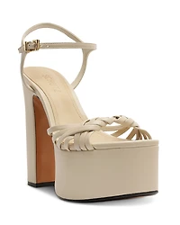 Schutz Tara Leather High Heel Platform Sandals
