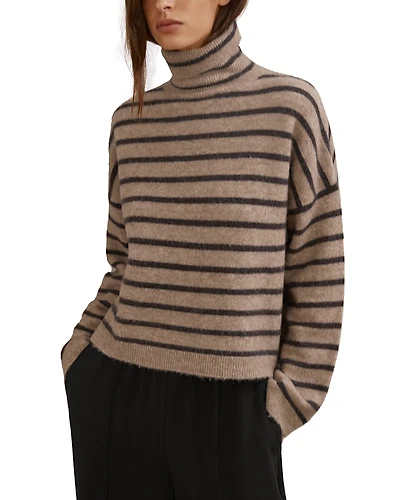 Reiss Wynn Striped Roll Neck Sweater