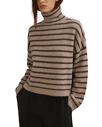 Reiss Wynn Striped Roll Neck Sweater