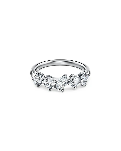 Swarovski 14K White Gold Galaxy Certified Lab Grown Diamond Mixed Cut Five Stone Ring