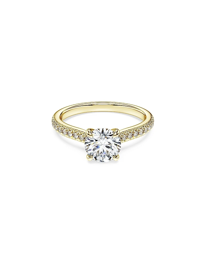 Swarovski 14K Gold Eternity Certified Lab Grown Diamond Engagement Ring