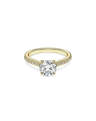 Swarovski 14K Gold Eternity Certified Lab Grown Diamond Engagement Ring