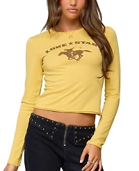 Edikted Lone Star Long Sleeve T Shirt