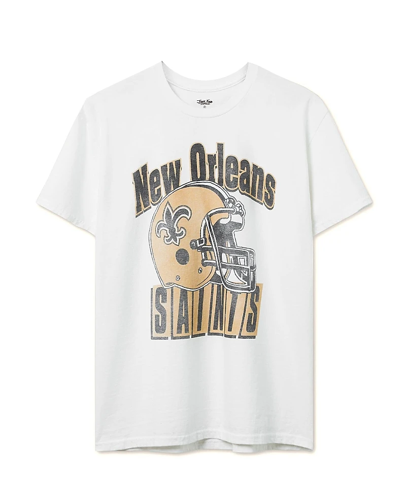 Junk Food Clothing Unisex Nfl New Orleans Saints Throwback Helmet Flea Market Tee