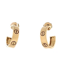 Pre-Owned Cartier 5.5mm Love Hoop Earrings 18K Gold