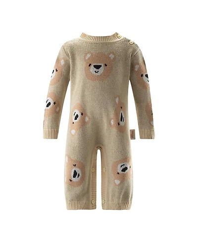 Rachel Riley Boys' Teddy Knit Playsuit - Baby