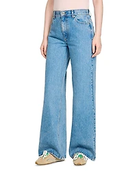 Sandro Samuel High Rise Wide Leg Jeans