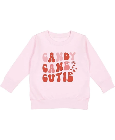 Sweet Wink Girls' Candy Cane Cutie Christmas Sweatshirt - Baby, Little Kid, Big Kid