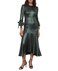 Mint Velvet Women's Metallic Midi Dress