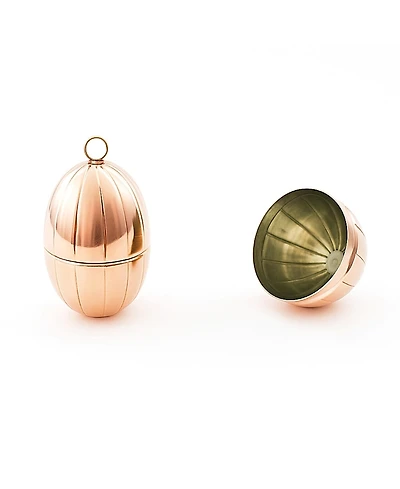 Coppermill Kitchen Cmk Vintage Inspired Copper Handmade Egg Ornaments - Set of 2
