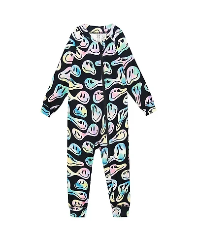 Deux par Girls' One-Piece Smiley Face Thermal Underwear - Baby