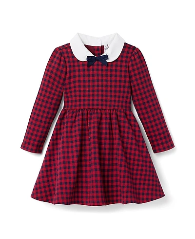 Janie and Jack Girls' Gingham Jacquard Dress - Baby, Little Kid, Big Kid