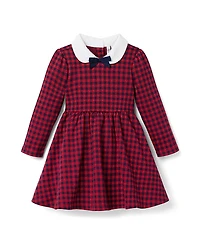 Janie and Jack Girls' Gingham Jacquard Dress - Baby, Little Kid, Big Kid