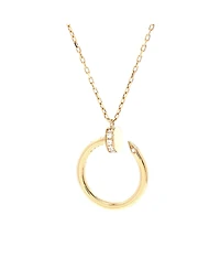 Pre-Owned Cartier Juste un Clou Pendant Necklace 18K Gold with Diamonds, 15.25 - 16"