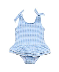 Snapper Rock Girls' Seaside Gingham Skirt Swimsuit - Baby