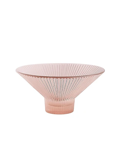 The Collective Home Pressed Pink Glass Low Bowl