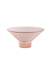 The Collective Home Pressed Pink Glass Low Bowl