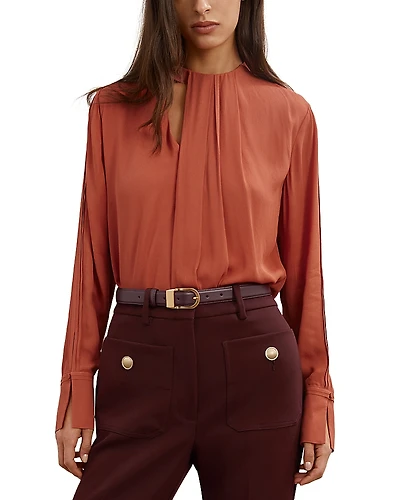 Reiss Marta Drape Blouse