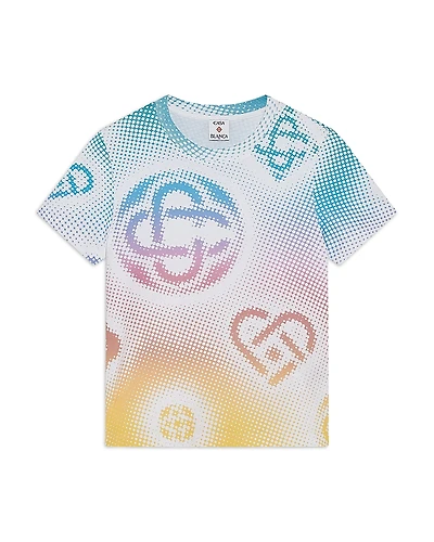 Casablanca Half Tone Logo Fitted Tee