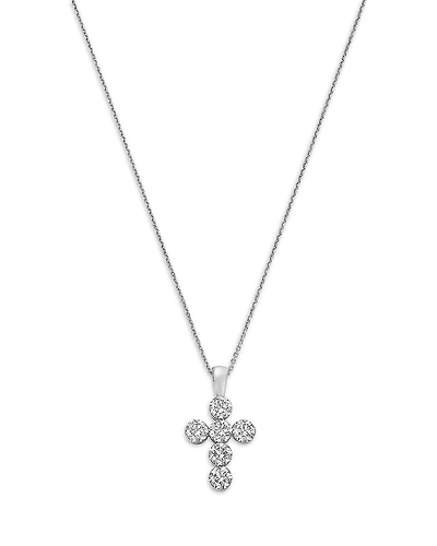 Bloomingdale's Fine Collection Luxe Collection Certified Lab Grown Diamond Cross Pendant Necklace