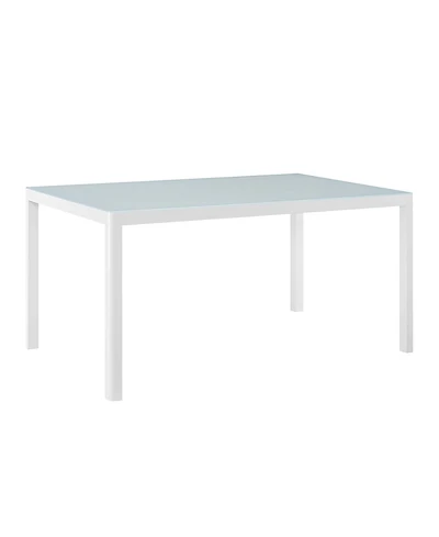 Modway Raleigh 59" Outdoor Patio Aluminum Dining Table
