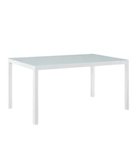 Modway Raleigh 59" Outdoor Patio Aluminum Dining Table