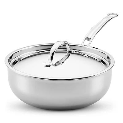 Hestan ProBond Luxe 2-Quart Polished Professional Clad Stainless Steel Saucier