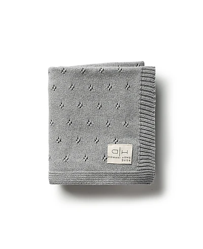 Domani Home Flower Gray Baby Blanket
