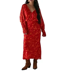 Warehouse Petite Shadow Stripe Neck Midi Dress