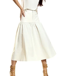 Cynthia Rowley Downtown Leather Nylon Skirt