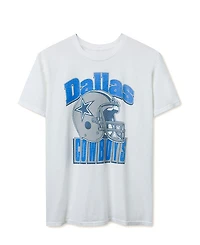 Junk Food Clothing Unisex Nfl Dallas Cowboys Throwback Helmet Flea Market Tee