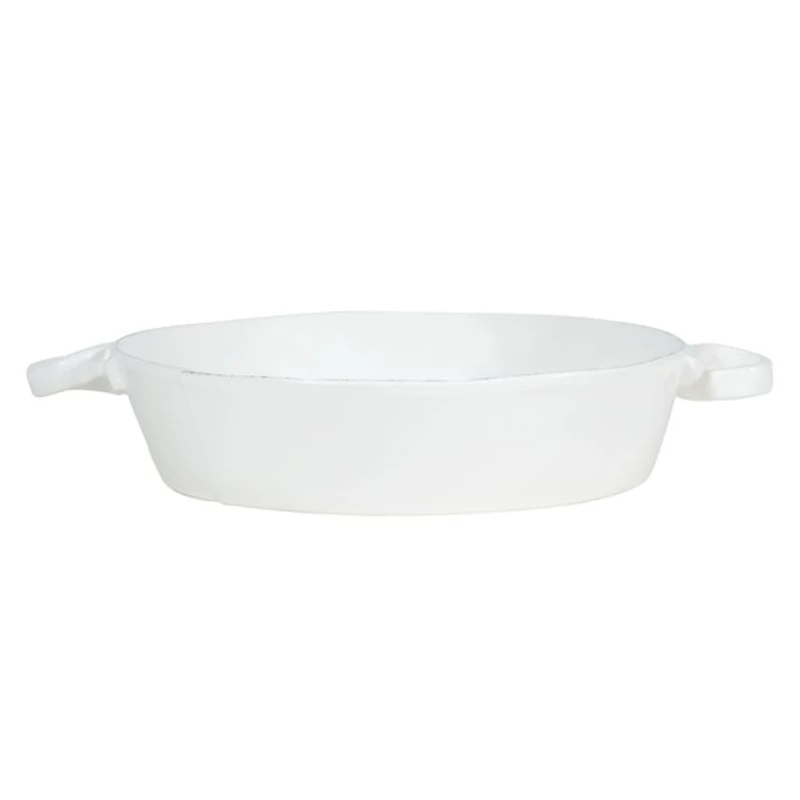 VIETRI Lastra Handled Round Baker