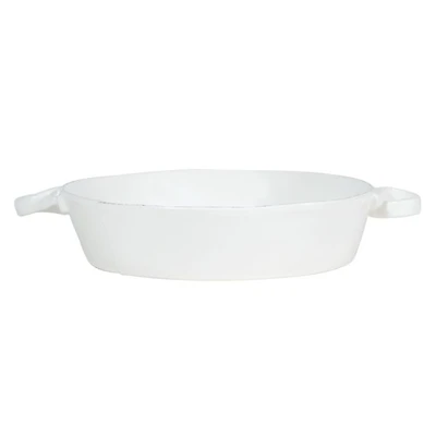 VIETRI Lastra Handled Round Baker