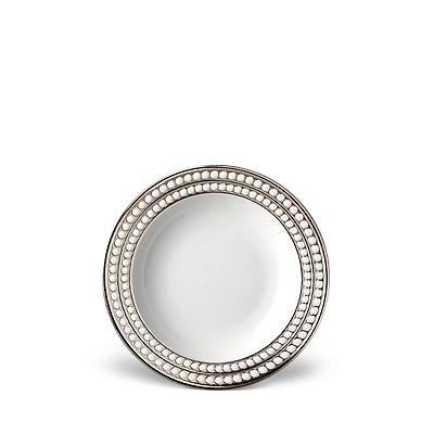 L'Objet Perlee Platinum Soup Plate