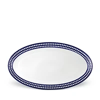 L'Objet Perlee Bleu Oval Platter, Large