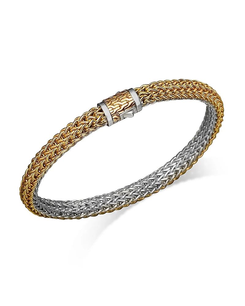 John Hardy 18K Yellow Gold & Sterling Silver Icon Bracelet, 6.5mm