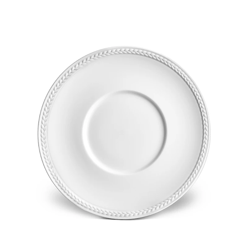 L'Objet Soie Tressee White Saucer