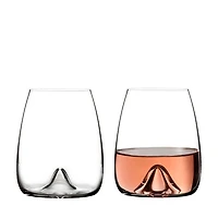 Elegance Stemless Wine Glass, Pair