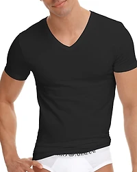 Emporio Armani Stretch Cotton V-Neck T-Shirt