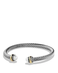 David Yurman Cable Classic Bracelet with Cultured Freshwater Pearl and 14K Gold