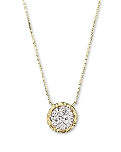 Pave Diamond Circle Pendant Necklace