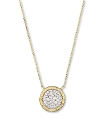 Pave Diamond Circle Pendant Necklace