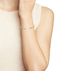 Cubic Zirconia Float Hinge Cuff