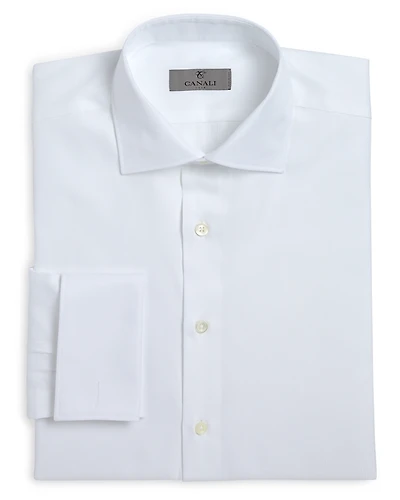Canali Herringbone French Cuff Classic Fit Dress Shirt
