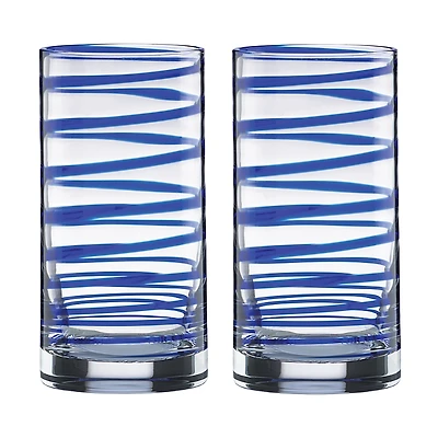 kate spade new york Charlotte Street Highball Glass, Set of 2