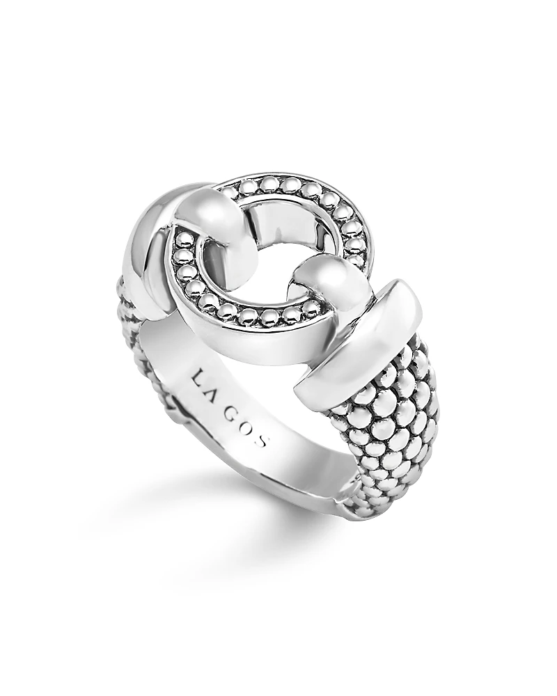 Lagos Sterling Silver Beaded Ring