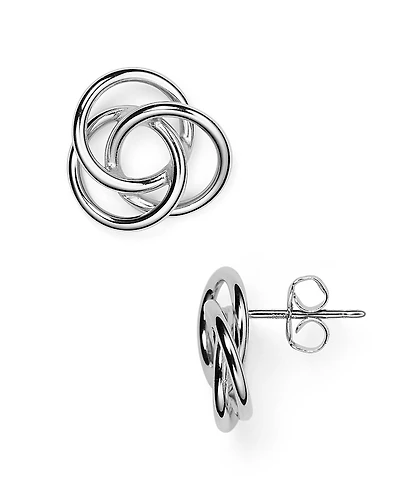 Sterling Silver Love Knot Earrings