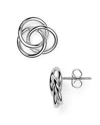 Sterling Silver Love Knot Earrings