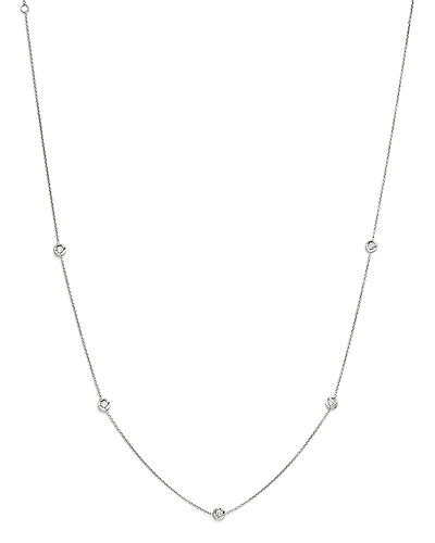 Roberto Coin 18K White Gold Diamond Station Necklace