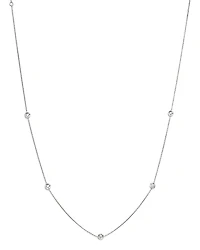 Roberto Coin 18K White Gold Diamond Station Necklace